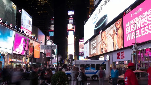 Video Reference: Metropolitan area, Night, Metropolis, Building, City, Town, Street, Urban area, Crowd, Pedestrian