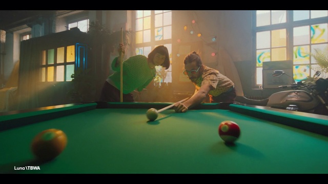 Video Reference: Billiard table, Billiard ball, Pool player, Billiard room, Baize, Cue stick, Table, Photograph, Pool, Sports equipment