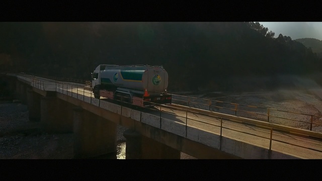 Video Reference: track, transport, mode of transport, road, screenshot, atmosphere, smoke, vehicle, train, sky