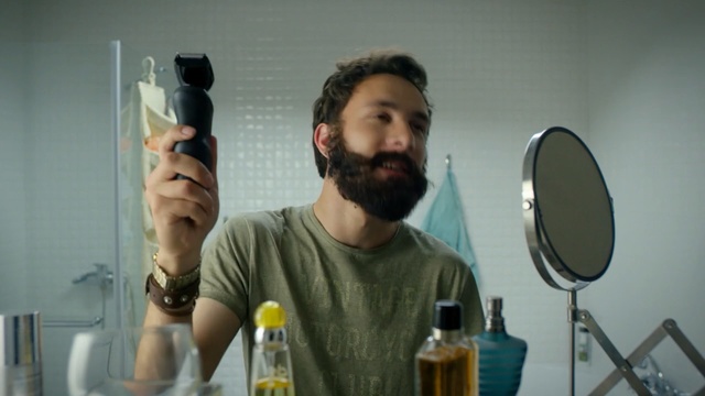Video Reference: hair, facial hair, beard, audio, audio equipment, microphone