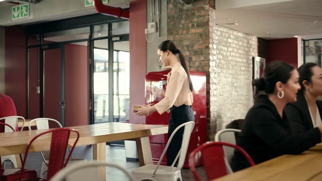 Video Reference: Table, Furniture, Chair, Event, Building, Leisure, Job, Room, Conversation, Tableware