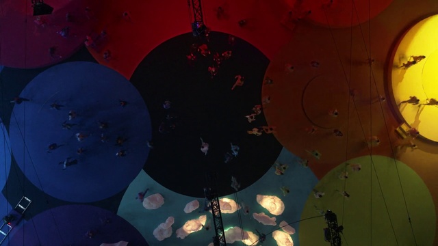 Video Reference: Blue, Red, Light, Circle, Sky, Art, Space, Illustration, Colorfulness, Visual arts