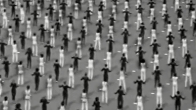 Video Reference: Marching, Crowd, Black-and-white, Monochrome photography, Monochrome, Photography, Pattern, Style