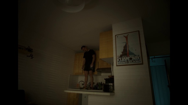 Video Reference: Photograph, Black, Wall, Ceiling, Room, Snapshot, House, Light fixture, Darkness, Art