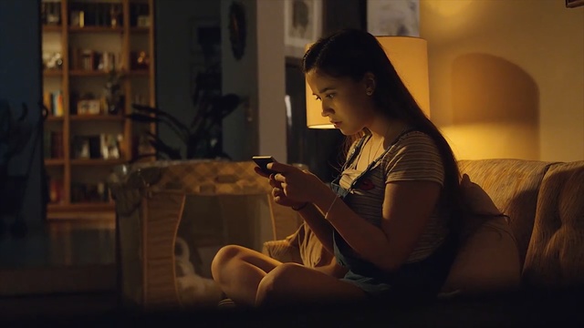 Video Reference: Sitting, Room, Photography, Reading, Electronic device, Darkness, Night, Person