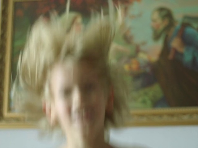 Video Reference: Hair, Face, Hairstyle, Blond, Head, Chin, Eyebrow, Nose, Long hair, Fun