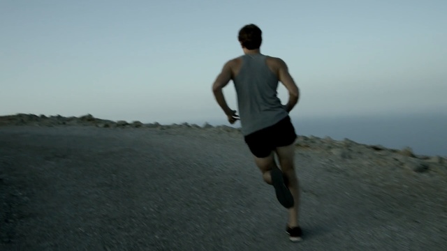 Video Reference: runner, athlete, contestant, person, beach, sport, summer, exercise, sand, fitness, run, sea, lifestyle