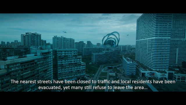 Video Reference: landmark, metropolis, skyscraper, text, cityscape, urban area, sky, architecture, skyline, atmosphere
