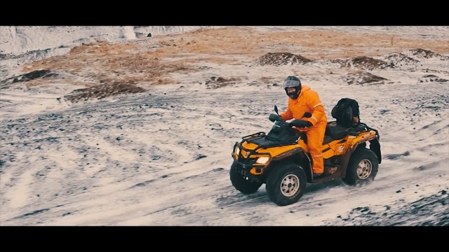 Video Reference: all terrain vehicle, vehicle, yellow, car, off roading, sand, snow, soil, adventure, off road vehicle