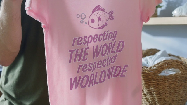 Video Reference: Pink, T-shirt, Clothing, Product, Text, Font, Top, Magenta, Baby & toddler clothing