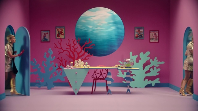 Video Reference: Pink, Magenta, Wall, Room, Interior design, Art, Visual arts, World, Wallpaper, Illustration, Person, Indoor, Table, Bedroom, Girl, Child, Photo, Little, Sitting, Woman, Decorated, Small, Kitchen, Painted, Young, Living, Colorful, Desk, Light, Computer, White, Standing, Large, Playing, Blue, Man, Sink, Bed, Fire, Cartoon, Painting, Child art