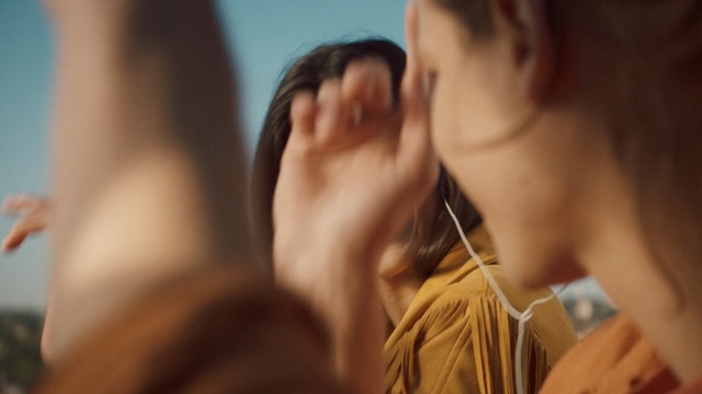 Video Reference: Hair, Face, Skin, Nose, Beauty, Lip, Cheek, Hand, Chin, Eye, Person, Woman, Indoor, Young, Looking, Standing, Holding, Girl, Wearing, Table, Shirt, Playing, Underwear, Video, Game, Man, People, Red, Room, Living, Remote, Pizza, Kiss, Human face, Love