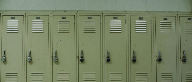 Video Reference: locker, furniture, Person