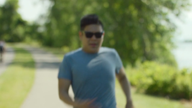 Video Reference: man, sunglasses, vision care, grass, eyewear, leisure, male, glasses, plant, cool, Person