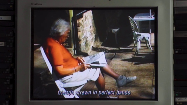 Video Reference: Adaptation, Art, Television set, Display device, Flash photography, Visual arts, Sitting, Room, Human leg, Advertising