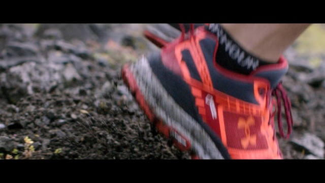 Video Reference: red, geological phenomenon, adventure, screenshot, shoe, personal protective equipment, extreme sport, outdoor shoe, freeride, tree, Person