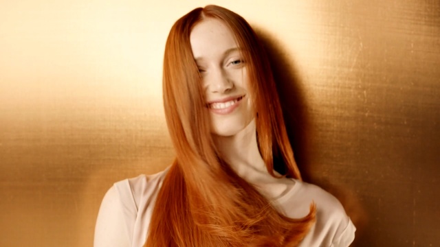 Video Reference: Hair, Face, Hairstyle, Hair coloring, Chin, Eyebrow, Beauty, Layered hair, Long hair, Brown hair, Person