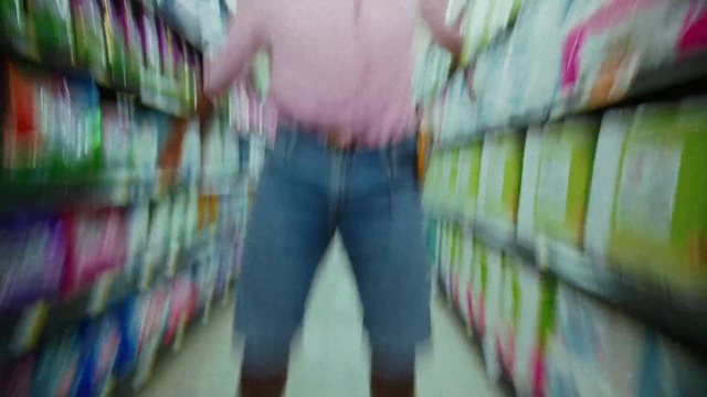 Video Reference: Jeans, Denim, Supermarket, Clothing, Pink, Textile, Leg, Fun, Trousers, Thigh