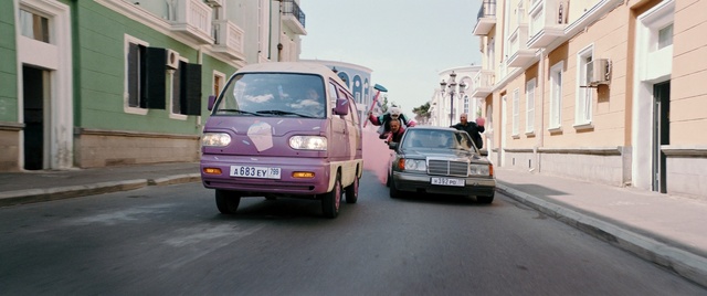 Video Reference: Land vehicle, Vehicle, Car, Motor vehicle, Transport, Mode of transport, Microvan, Van, Truck, Commercial vehicle, Person