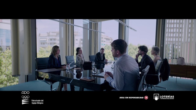 Video Reference: Coat, Chair, Interaction, White-collar worker, Event, Screenshot, Suit, Table, Job, Font