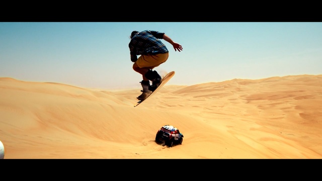 Video Reference: Natural environment, Desert, Sand, Extreme sport, Landscape, Aeolian landform, Sahara, Dune, Erg, Flip (acrobatic), Person