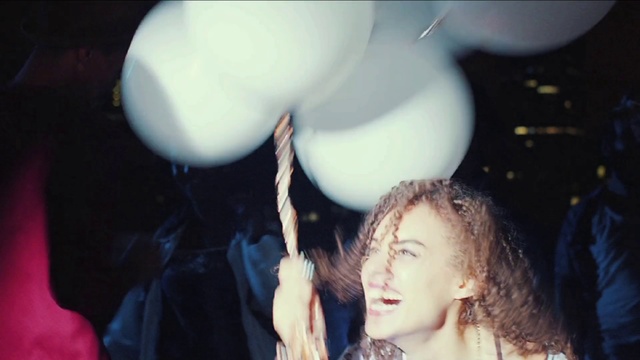 Video Reference: Cotton candy, Lip, Balloon, Mouth, Smile, Black hair, Long hair, Photography, Brown hair, Food