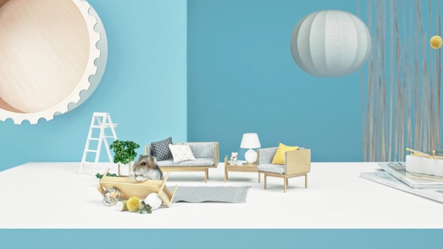 Video Reference: Blue, Turquoise, Room, Yellow, Interior design, Product, Furniture, Living room, Aqua, Table