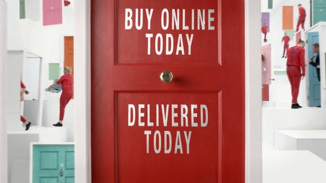 Video Reference: door, font, signage, Person