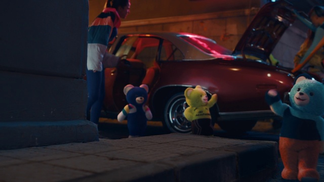 Video Reference: Vehicle, Car, Mode of transport, Animation, Screenshot, Night, Mid-size car, Subcompact car, Family car, Custom car