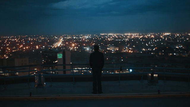 Video Reference: Sky, Night, Urban area, Metropolitan area, City, Cityscape, Blue, Skyline, Human settlement, Light, Person