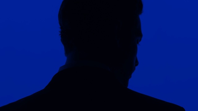 Video Reference: Blue, Black, Silhouette, Head, Backlighting, Neck, Chin, Sky, Electric blue, Photography