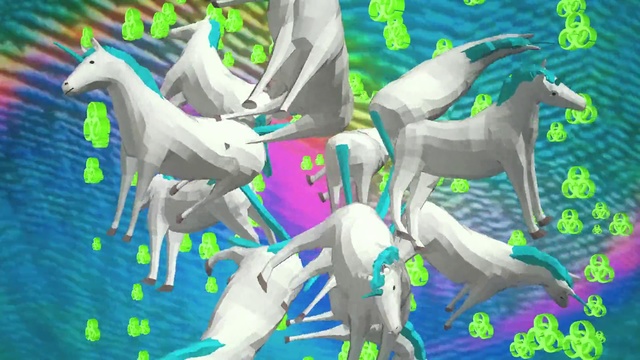 Video Reference: Fictional character, Unicorn, Mythical creature, Organism, Horse, Art