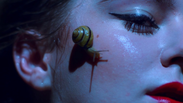 Video Reference: Face, Eye, Green, Close-up, Nose, Eyelash, Head, Skin, Organ, Eyebrow