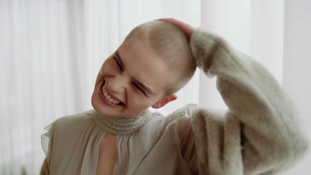 Video Reference: hair, skin, human hair color, beauty, shoulder, girl, textile, forehead, sitting, fur