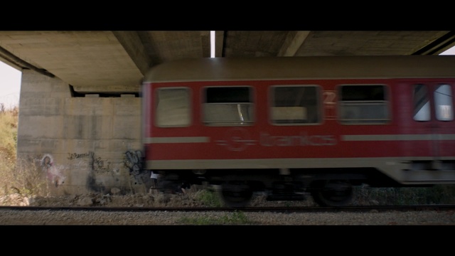 Video Reference: Land vehicle, Railroad car, Vehicle, Transport, Passenger car, Rolling stock, Train, Mode of transport, Track, Public transport