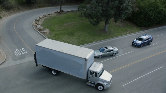 Video Reference: Motor vehicle, Vehicle, Transport, Mode of transport, Road, Car, Asphalt, Trailer, Infrastructure, Thoroughfare