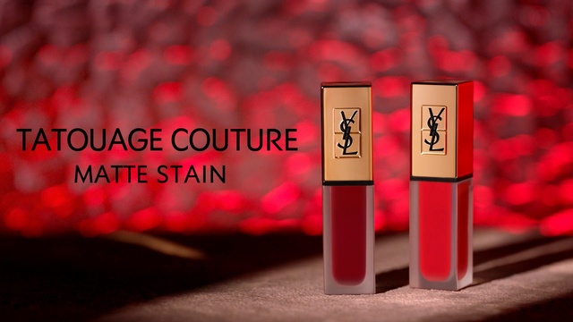 Video Reference: red, lipstick, product, cosmetics, lip, font, lip gloss, product, Person
