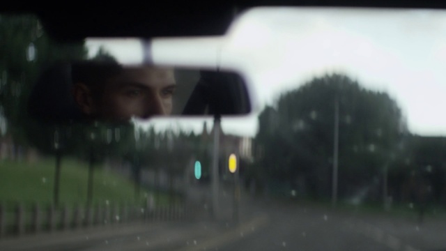 Video Reference: Windshield, Black, Rear-view mirror, Automotive mirror, Mode of transport, Sky, Light, Glass, Atmospheric phenomenon, Auto part