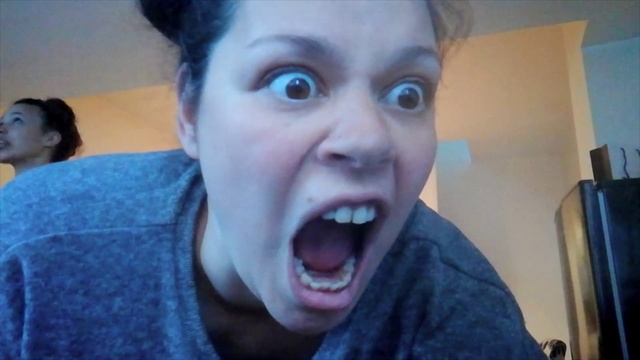 Video Reference: Face, Facial expression, Tongue, Nose, Mouth, Head, Eyebrow, Organ, Tooth, Shout