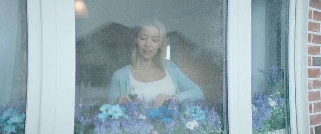 Video Reference: Lady, Portrait, Photography, Iris, Flower, Watercolor paint, Painting, Art, Person