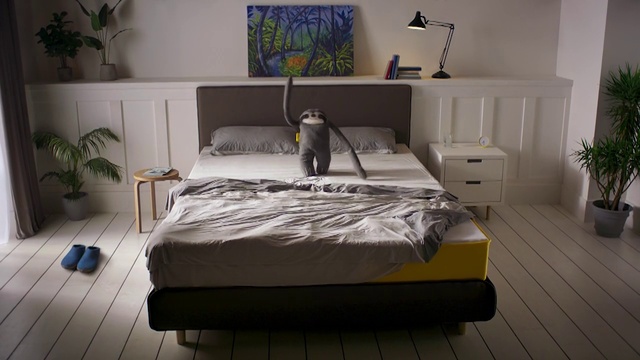 Video Reference: Bedroom, Bed, Furniture, Room, Bed frame, Mattress, Bed sheet, Property, Interior design, Nightstand