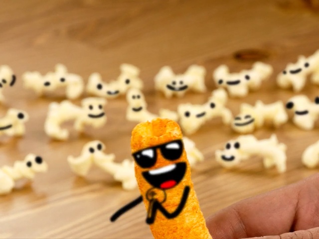 Video Reference: baking, finger, food, comfort food, finger food, snack, stuffed toy, Person