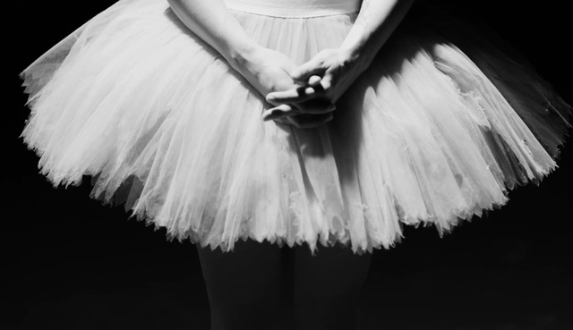 Video Reference: White, Black, Clothing, Ballet tutu, Costume, Black-and-white, Feather, Monochrome photography, Wing, Photography