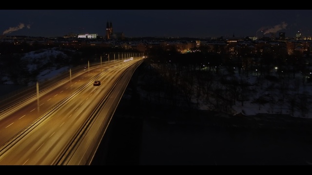Video Reference: Night, Sky, Light, Urban area, City, Metropolitan area, Lighting, Road, Horizon, Cityscape