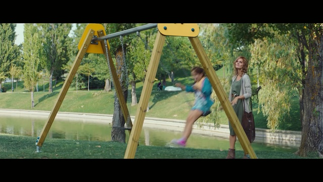 Video Reference: Swing, Playground, Outdoor play equipment, Public space, Playground slide, Fun, Leisure, Human settlement, Tree, Recreation