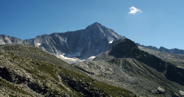 Video Reference: Mountainous landforms, Mountain, Mountain range, Highland, Ridge, Arête, Massif, Alps, Fell, Summit, Outdoor, Nature, Rock, Hill, Hillside, Rocky, Snow, Side, Background, Standing, Covered, Field, Black, Green, Slope, Man, Grazing, Skiing, Sheep, Large, Walking, Grassy, Group, White, Horse, Air, Herd, Sky, Cloud, Landscape, Araate, Distance, Day