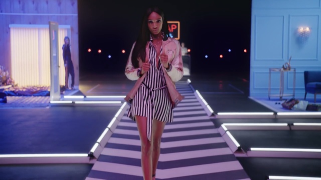 Video Reference: Fashion, Runway, Fashion show, Fashion model, Clothing, Pink, Fashion design, Beauty, Dress, Haute couture, Person