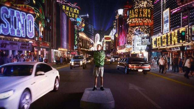 Video Reference: Neon, Mid-size car, Urban area, Car, Vehicle, Lane, Metropolis, Pedestrian, City, Traffic, Person