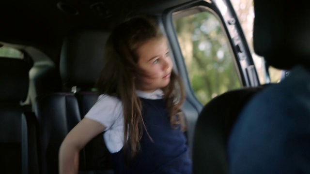 Video Reference: Vehicle, Motor vehicle, Flash photography, Vehicle door, Auto part, Fun, Tree, Blond, Public transport, Family car