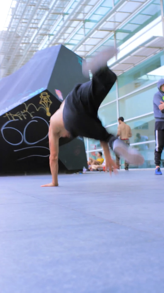Video Reference: B-boy, Tumbling (gymnastics), Sports, B-boying, Tricking, Dance, Flip (acrobatic), Individual sports, Street stunts, Street dance, Person